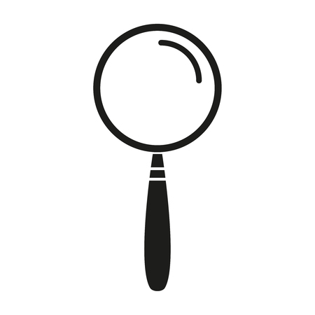 Lupe black icon isolated on white backgroundのイラスト素材