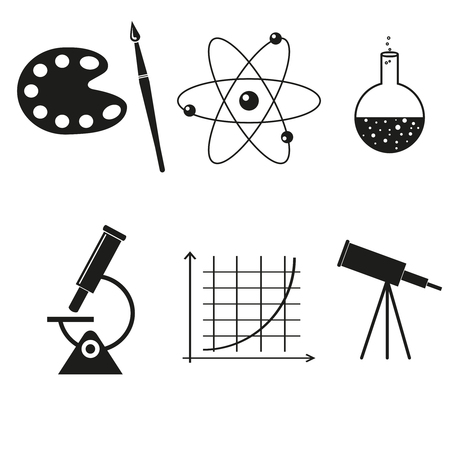 Science set iconsのイラスト素材