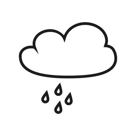 Cloud with rain icon.のイラスト素材
