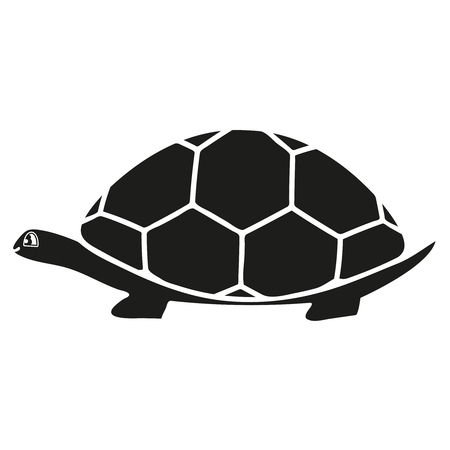 Black turtle icon.のイラスト素材