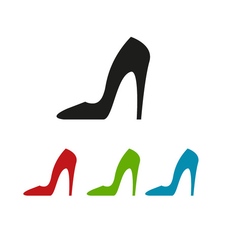 Colorful heels icon.のイラスト素材