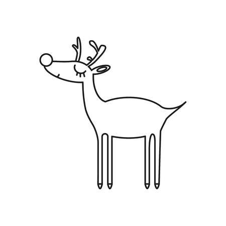 Deer online iconのイラスト素材
