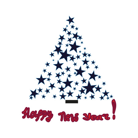 NEW YEAR tree iconのイラスト素材