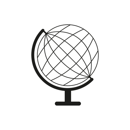 White of globe icon on white backdroundのイラスト素材