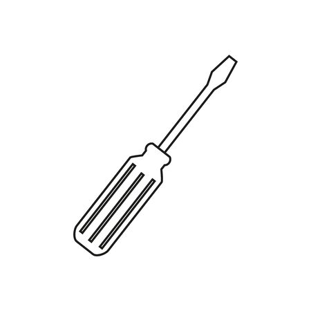 Screwdriver online icon on white the backgroundのイラスト素材