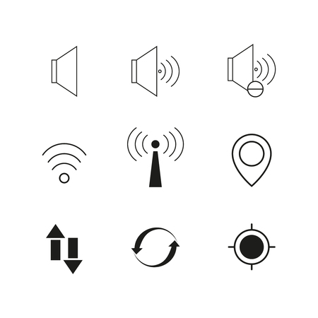 Contact voice set icon on white backgroundのイラスト素材