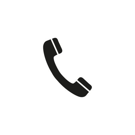 Handset phone icon on the white backgroundのイラスト素材