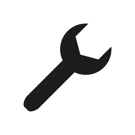 Wrench black iconのイラスト素材