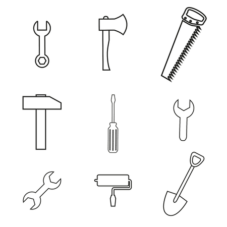 Tools online set iconsのイラスト素材