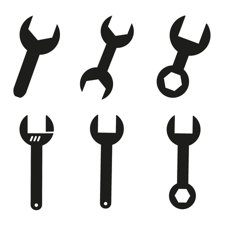 Wrenchs set iconsのイラスト素材