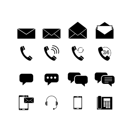 Set contacts envelopes iconsのイラスト素材