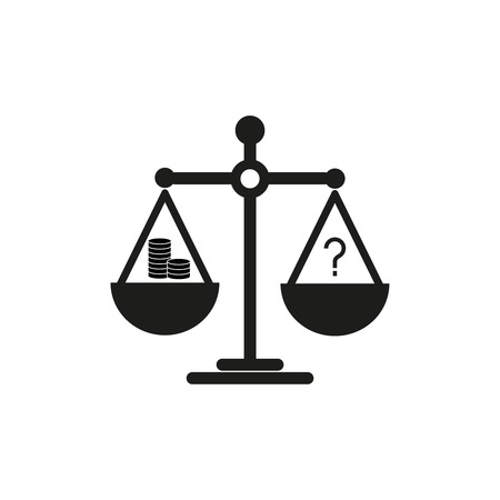 Balance on scales icon vector illustrationのイラスト素材