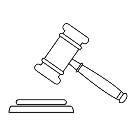 Judge hammer iconsのイラスト素材