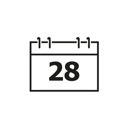 Calendar date 28 iconのイラスト素材