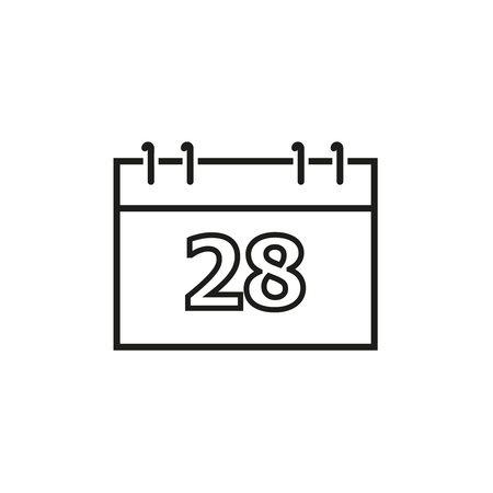 Calendar date 28 iconsのイラスト素材