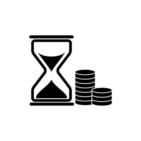 Sand times is money iconsのイラスト素材