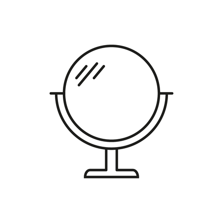 Mirror online icon isolated on plain background.のイラスト素材