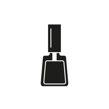 Nail polish black icon isolated on plain background.のイラスト素材
