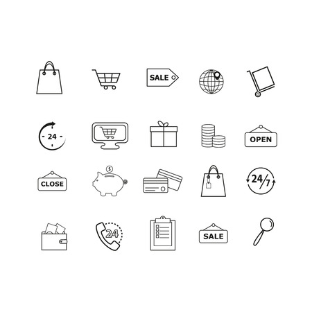 Set of shopping icons.のイラスト素材