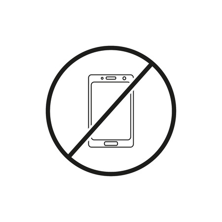 Do not use mobile phone icon.のイラスト素材