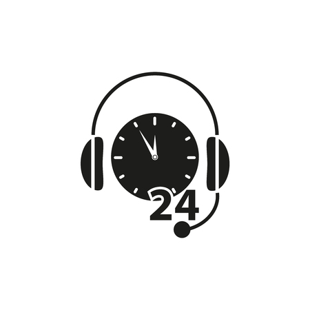 24-hour Support iconのイラスト素材