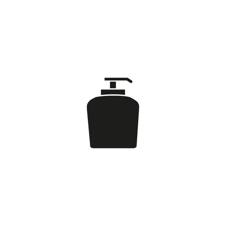 Cream bottle black icon illustration on white background.のイラスト素材
