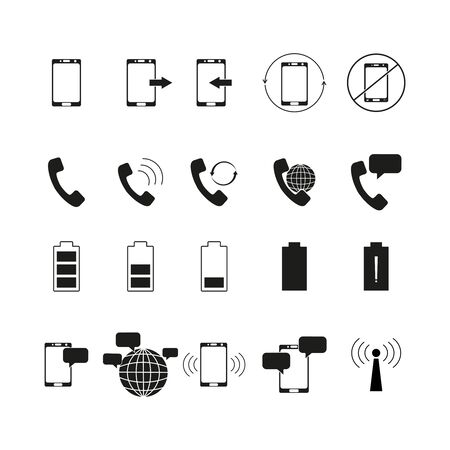 Set of telephone bussines iconsのイラスト素材