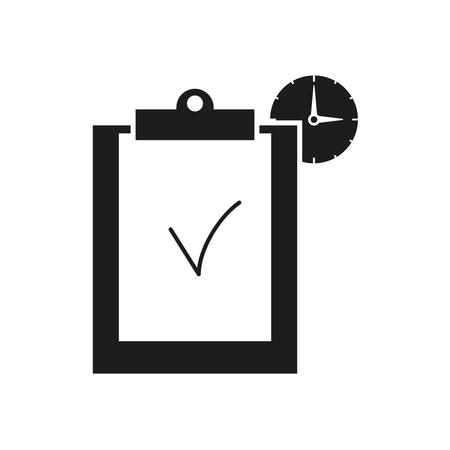 Clip board work hours iconsのイラスト素材