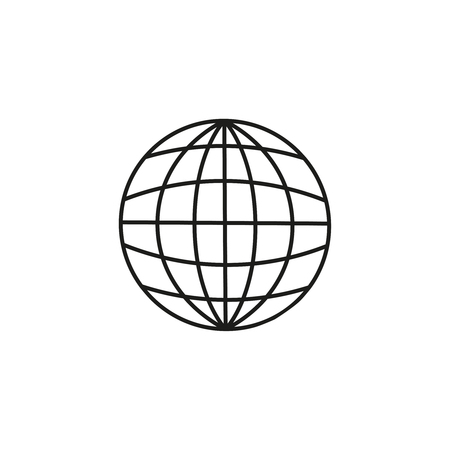 Globe    icon  Vector illustration isolated on white background.のイラスト素材