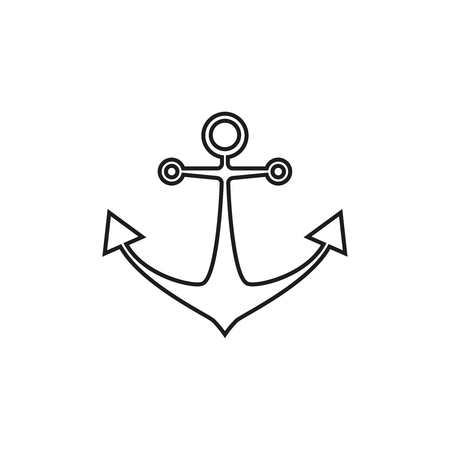 Anchor of icon on the whie backgroundのイラスト素材