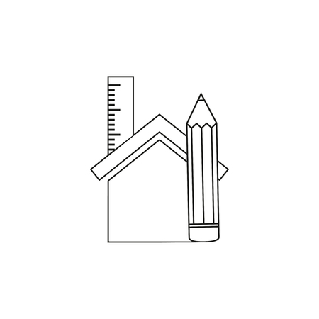 Build home repair icons on the white backgroundのイラスト素材