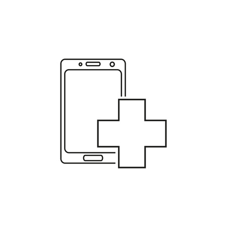 Telephone medical call icons on white backgroundのイラスト素材
