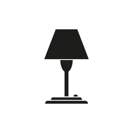 Lamp light black iconのイラスト素材