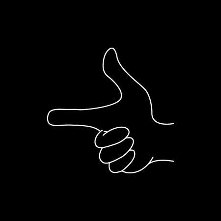 Multiplication Hand black iconのイラスト素材