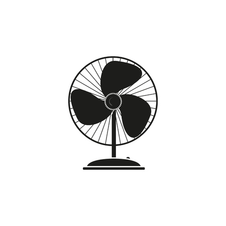 Fan electronic of black icon on the white backgroundのイラスト素材