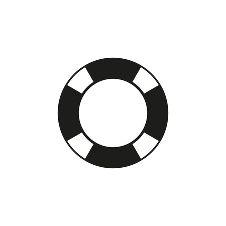 Lifebuoy of black iconのイラスト素材