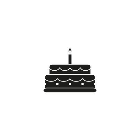 Cake celebration black iconのイラスト素材