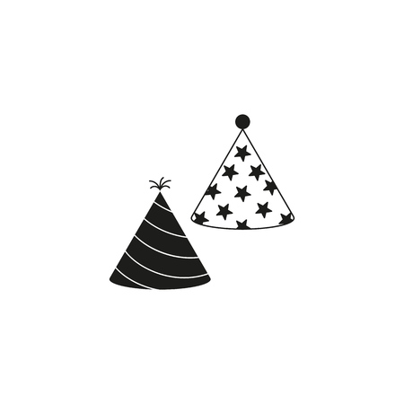 Party hats icons blackのイラスト素材