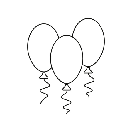 A ball birthday iconsのイラスト素材