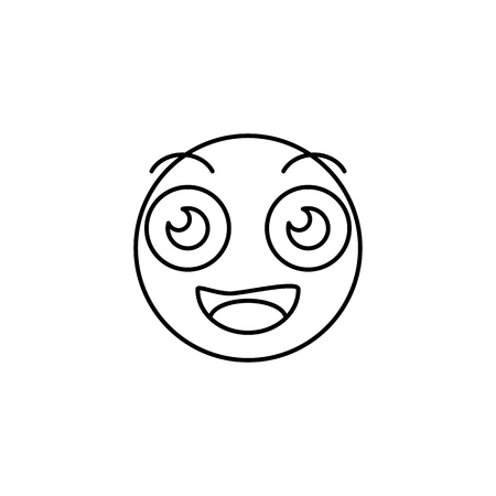 Smile of emoji icon on the white backgroundのイラスト素材