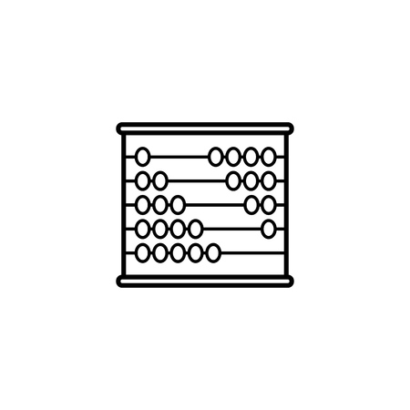 Abacus of accounts of icon calculate reckon on the white backgroundのイラスト素材