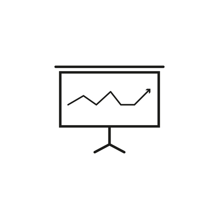Growth schedule on the table of icon on the white backgroundのイラスト素材