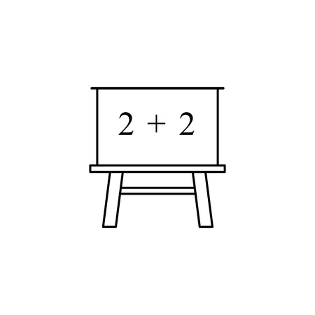 Blackboard of school icon the teach math on the white backgroundのイラスト素材