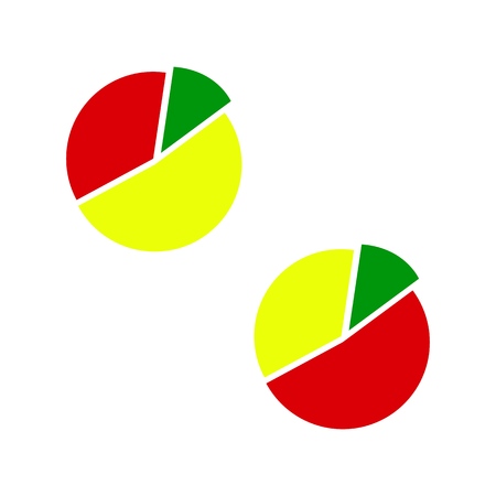Bulk of diagram icons on the white backgroundのイラスト素材