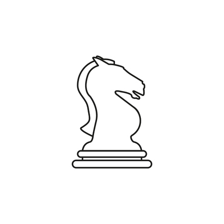 Knight of chess icon the toy success on the white backgroundのイラスト素材