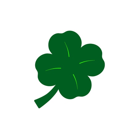 Clover of the green icon lucky happy on the white backgroundのイラスト素材