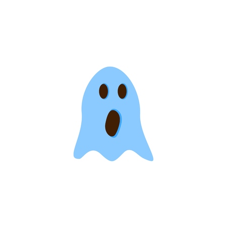 Gost of the Halloween of envil icon on the white backgroundのイラスト素材