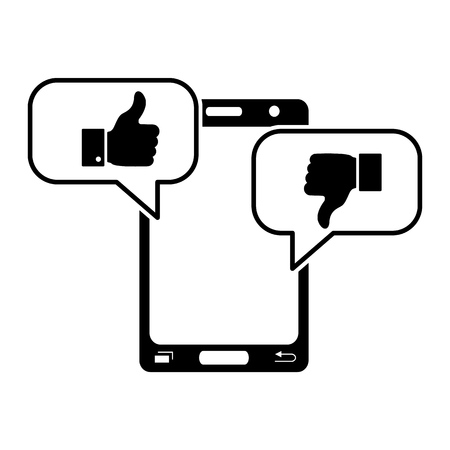 A good or bad news, like or dislike icons on the white backgroundのイラスト素材