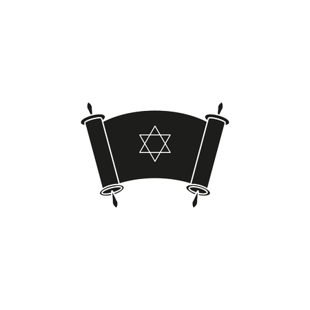 Happy day of Hanukkah day icon black on the white backgroundのイラスト素材