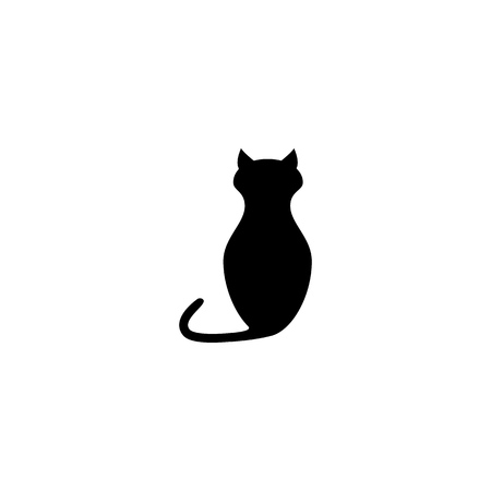 Black of cat of the animal iconのイラスト素材